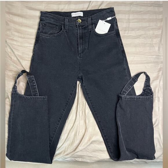 Favorite Daughter NWT The Evelyn High Rise Slim Straight Jean With Stirrup 24 - Picture 3 of 7